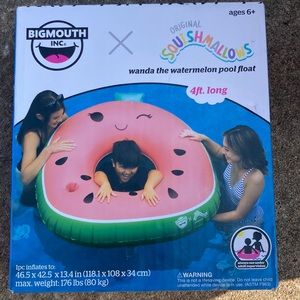 Bigmouth inc pool float squashmallow Wanda the watermelon